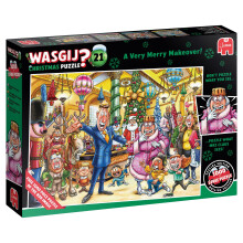 Wasgij Christmas 21, A Very Merry Makeover - Festive 2 x 1000 Piece Xmas Jigsaw Puzzle for Adults - Puzzling, Challenging & Brainteasing Adult Jigsaw