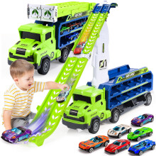 EUTOYZ Toys for 3 4 5 6 Year Olds Boy, Toy Cars for Boys Toys Age 3-5 Birthday Xmas Gift for 3-5 Year Olds Boys Car Race Track with 46 inch Race Trac