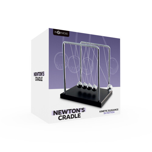 RED5 Newton's Cradle Five Pendulum Classic Physics Swinging Executive Desk Toy 2