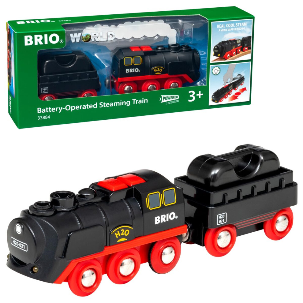 Photos - Toy Car BRIO World Battery Powered Steaming Toy Train Engine for Children Age 3 Years Up for Kids 