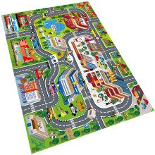 Oriate Kids Dream Mat Modern City Toy Activity Playmat, Parent-child Interaction Game Map Rug, Ideal Children's Educational Road Traffic City Life Pr