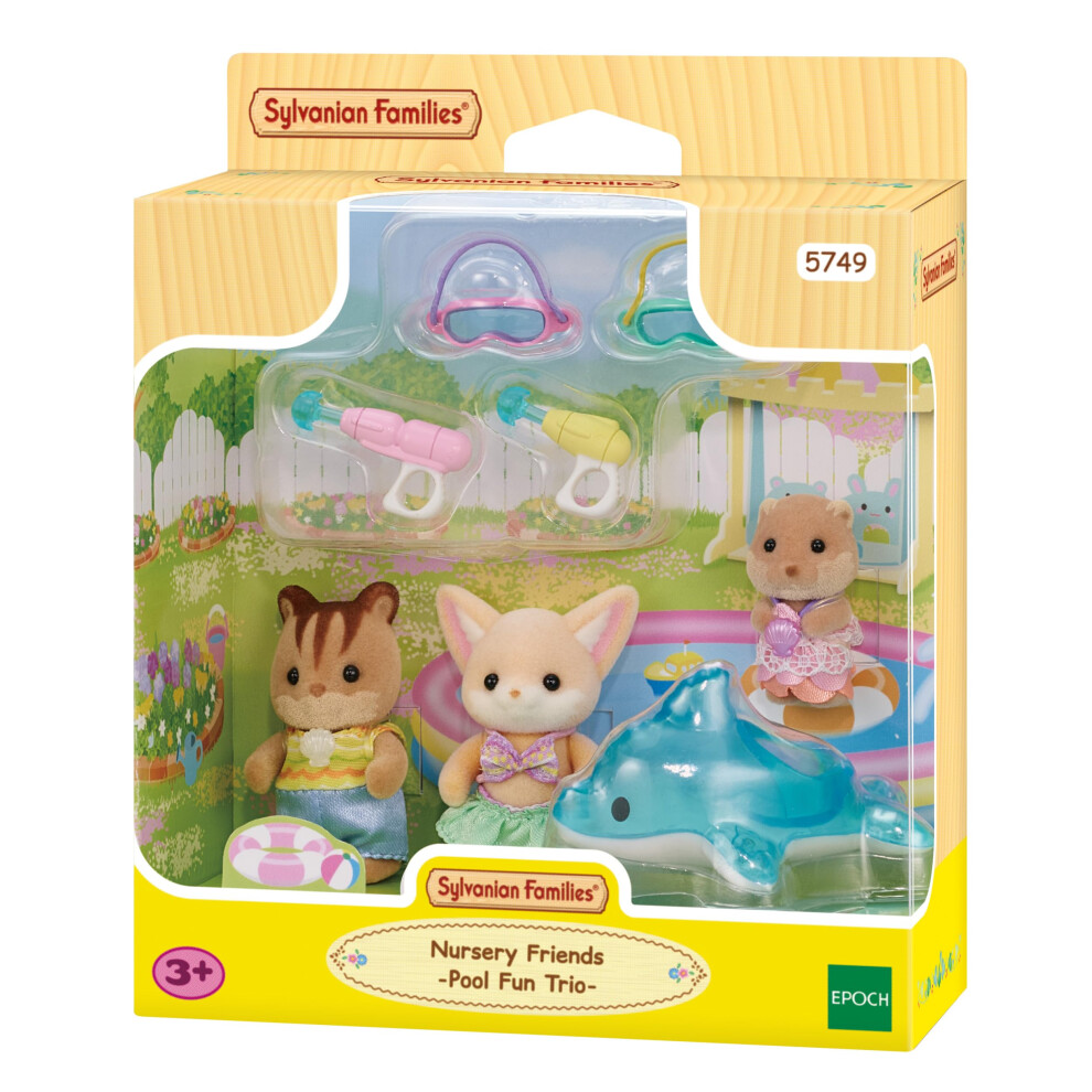 New Sylvanian Families - 5749 Nursery Friends - Pool Fun Trio - Dollhouse Playsets