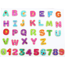 36 Pieces Wooden magnetic letters and numbers - fridge magnets for kids- alphabet letter and number magnets for children- ABC and Spelling Learning T