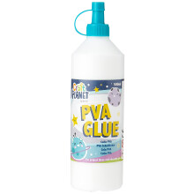Craft Planet - 0.5 Litre White Strong, Tacky PVA All Purpose Glue For Kids Art, Toddler Craft, School Supplies, Woodwork, Home Projects, DIY, Craft B