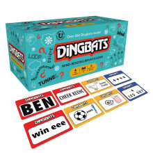 Gibsons Dingbats Word Game for Adults and Children - Fun Family Travel Game, Mind-Bending Brain Teasers Creative Witty Riddles and Puzzles Ages 10+,