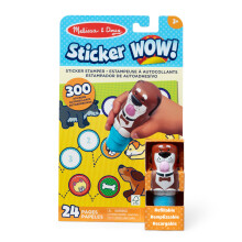 Melissa & Doug Sticker WOW! 24-Page Activity Pad and Sticker Stamper, 300 Stickers, Arts and Crafts Toy Collectible Character – Dog Creative Play Tr