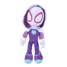 Disney Spiderverse Ghost Spider Action Figure Soft Toy with Glow in the Dark Eyes, Multicolor, One Size, 25 cm