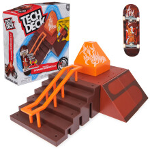 Tech Deck, Pyramid Shredder 2.0, X-Connect Park Creator, Customisable and Buildable Ramp Set with Exclusive Fingerboard, Kids' Toy for Ages 6 and up