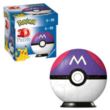 Ravensburger Pokemon Gifts - Pokeball Master Ball 3D Jigsaw Puzzle for Kids and Adults Age 6 Years Up - 54 Pieces - No Glue Required