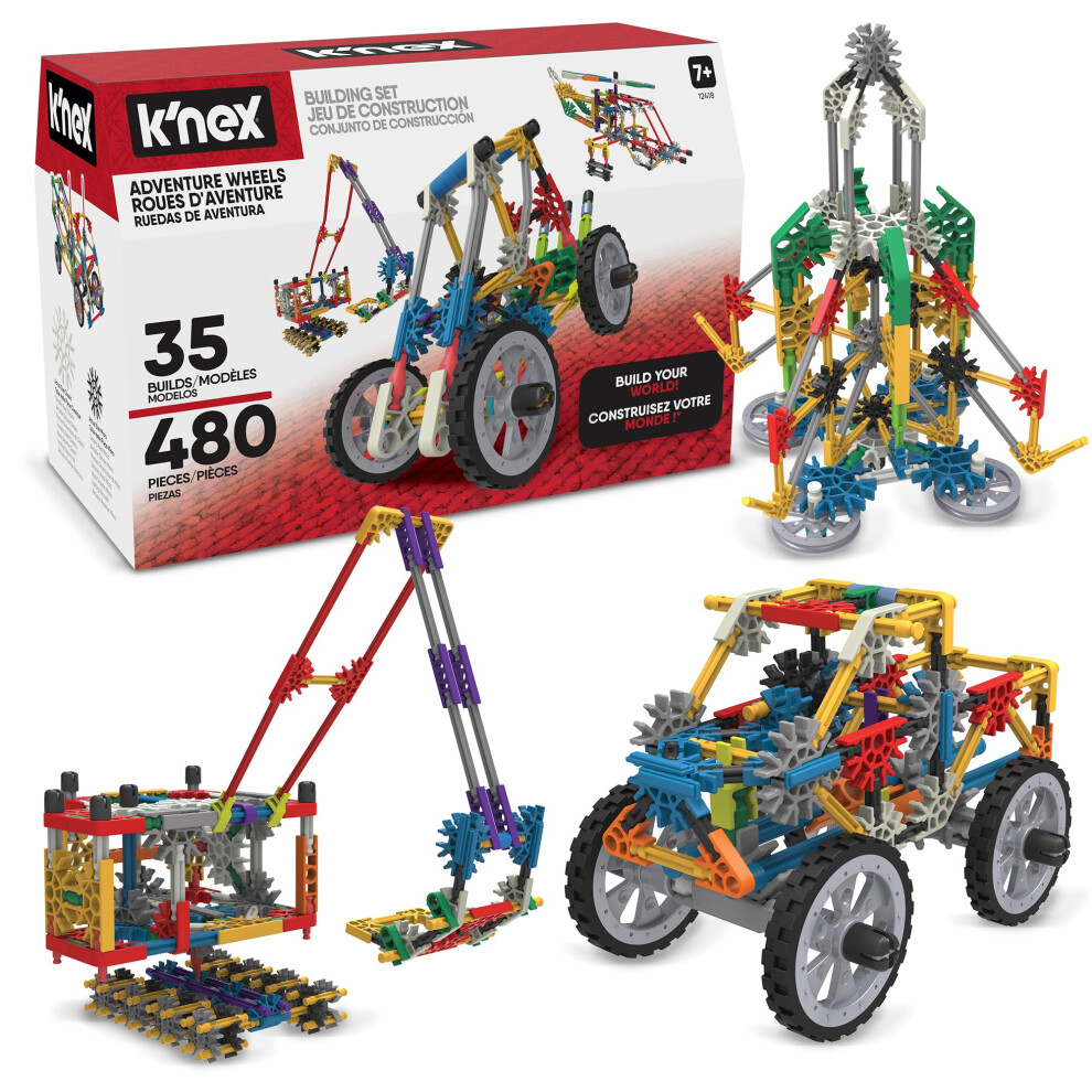 K'nex Basic Fun Ultimate Building Set 35 Model Educational Toys For Kids, 480 Piece Engineering And Construction Stem Learning Kit For Children A