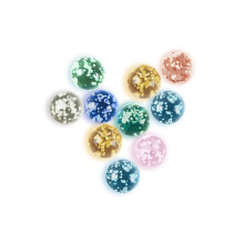 Ben & Bel Glow-In-The-Dark Glass Marbles – A 10-Piece Set of Multicoloured Speckled Marbles for Marble Run Games, DIY Projects or Home Decoration