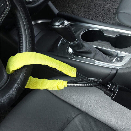 Car Steering Wheel Lock For 3 Series E46 19982005 4Door Heavy Duty Retractable AntiTheft Adjustable 2