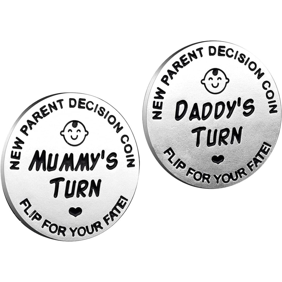 New Parents Decision Coin, Newborn Baby Gifts,Flip Coin Decision,Funny Decision Coin For New Parents,Stainless Steel Commemorative Coins,Aby Shower G Bdbf