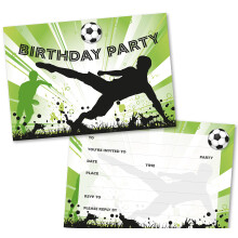 Party Invitations Pack of 36. Football Themed Invitation with Matching envelopes. 120 x 172mm. Party Invites, Birthday Party Invitations. Designed an