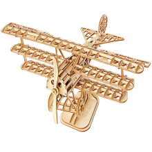 Rolife 3D Wooden Model Kits for Adults to Build Airplane Woodcraft Construction Kit 3D Wooden Puzzle DIY Toy Gift