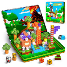 Wootoyz 99 Pcs Magnetic Blocks, Toys for 3-6 Year Old Boys Travel Magnetic Tiles Set Stocking Fillers Kids 3 4 5 6 Year Old Boy Girl Gifts Plane Acti
