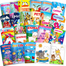 Kalysky 20 Pack Colouring Books for Children, Mini Kids Colouring Books for Party Bags Fillers, Colouring Book Set for Kids Ages 2-4 4-8, Themes of A