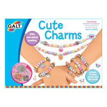 Galt Cute Charms - Creative Cases Necklace and Bracelet Making Kit - 300Plus Colourful Cute Animal Charms and Beads -Fun Craft Kits for Kids,Children