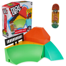 Tech Deck, Quarter Bowl Ruckus X-Connect Park Creator, Customisable and Buildable Ramp Set with Exclusive Fingerboard, Kids' Toy for Ages 6 and up