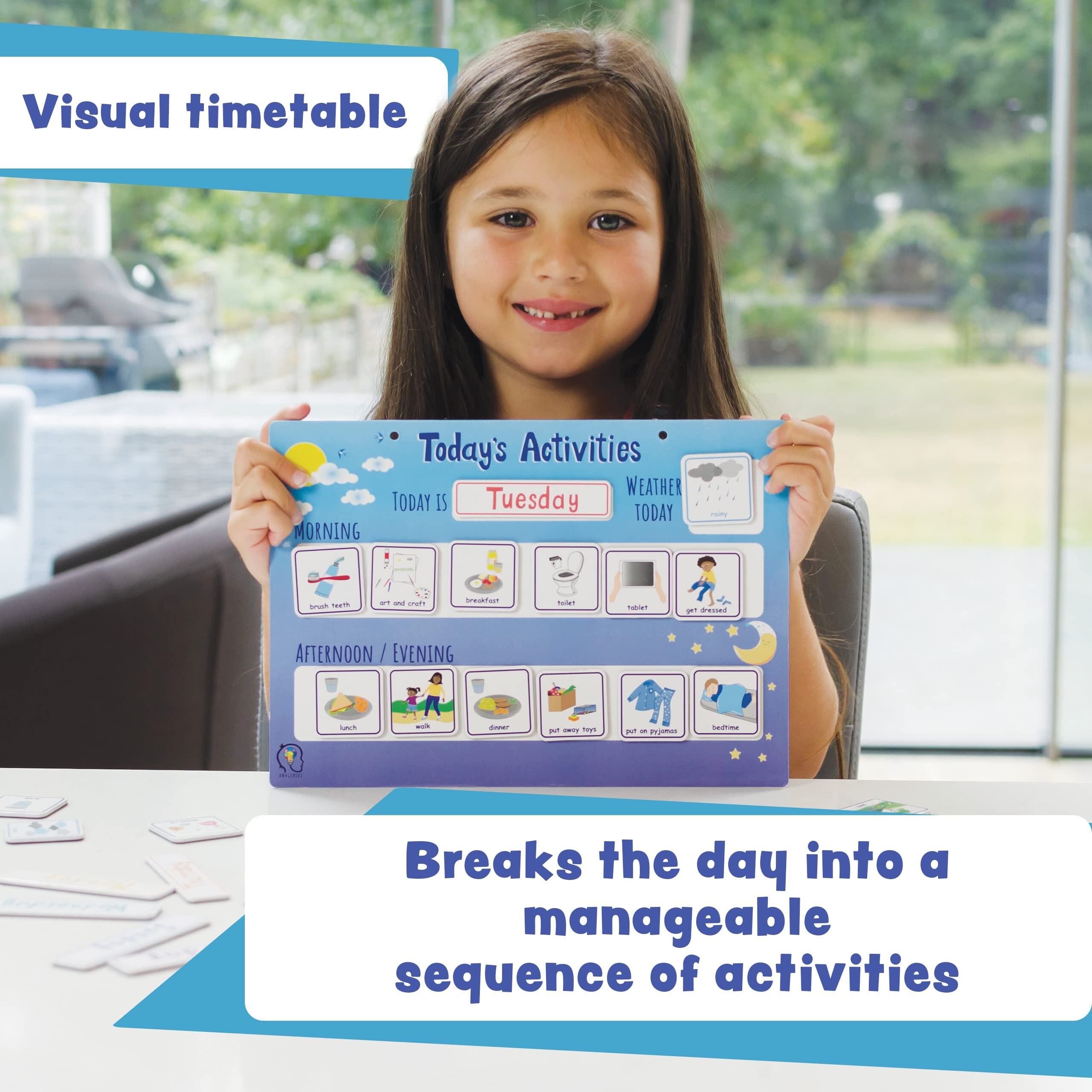 Interested Visual Today's Activities Daily Routine Visual Timetable Magnetic Tile Chart ...