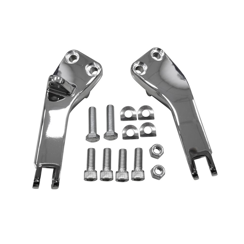 Chrome Passenger Foot Peg Mount Bracket For Dyna Super & Wide Glide 06-17 6132083804412