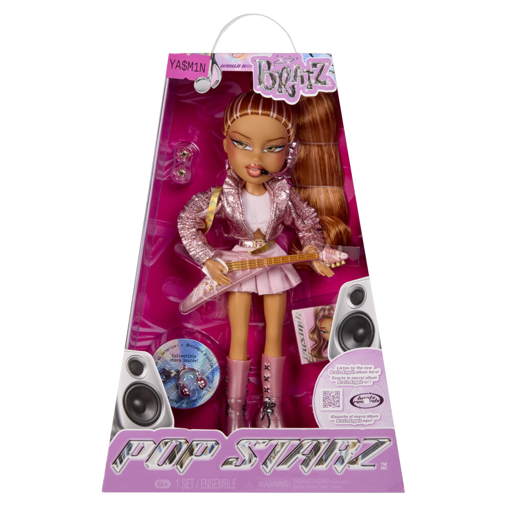 Bratz Pop Starz Yasmin - Fashion Doll With Collectable Charm, Outfit And Music Accessories