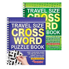 Sixstore A5 Spiral Bound Travel Size Crossword Puzzle Book - Set of 2