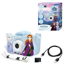 Lexibook DJ078FZ Anna, Elsa, Frozen, 4-in-1 camera for children with protection, video, MP3 and game functions, 15 frames to personalise your photos,