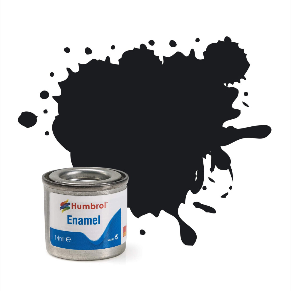 New Humbrol Enamel Paint 14Ml No 21 - Gloss Black
