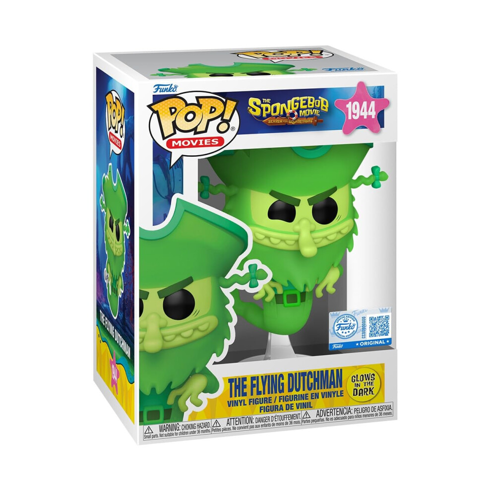 Funko Pop! Movies: The Spongebob Movie - The Flying Dutchman - Amazon Exclusive - Glow In The - Collectable Vinyl Figure - Gift Idea - Official Dark