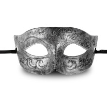 Sibba Silver Masquerade Ball Masks for Men Mardi Gras Mask Halloween Vintage Men's Masquerade Masks Fancy Dress Carnival Venetian Eye Mask for Adults