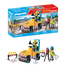 Playmobil | Action Heroes | Road Construction Site | Construction Toy for Kids | Construction Playset | Toys for Children Aged 4+ | 71751