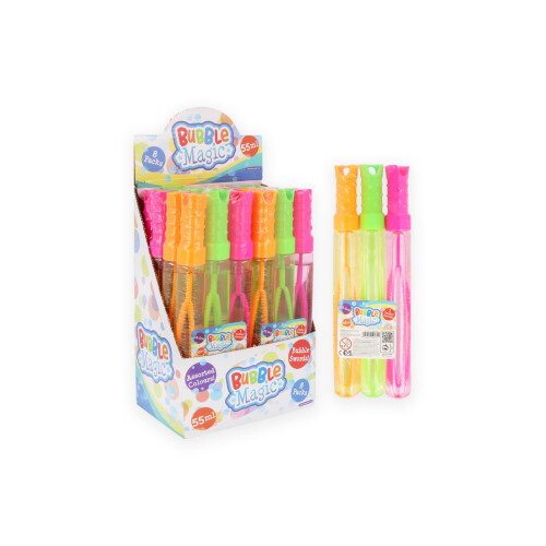Henbrandt Pack of 3 Bubble Swords 4 Assorted Colours 55ml Kids Toys Summer Fun Children's Bubble Wands Beach and Garden Party Outdoor Games Bubbles f