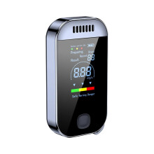 Digital Breath Alcohol Tester, Professional Breathalyzer With LCD Display, USB Rechargeable, Electronic Keychain, Black