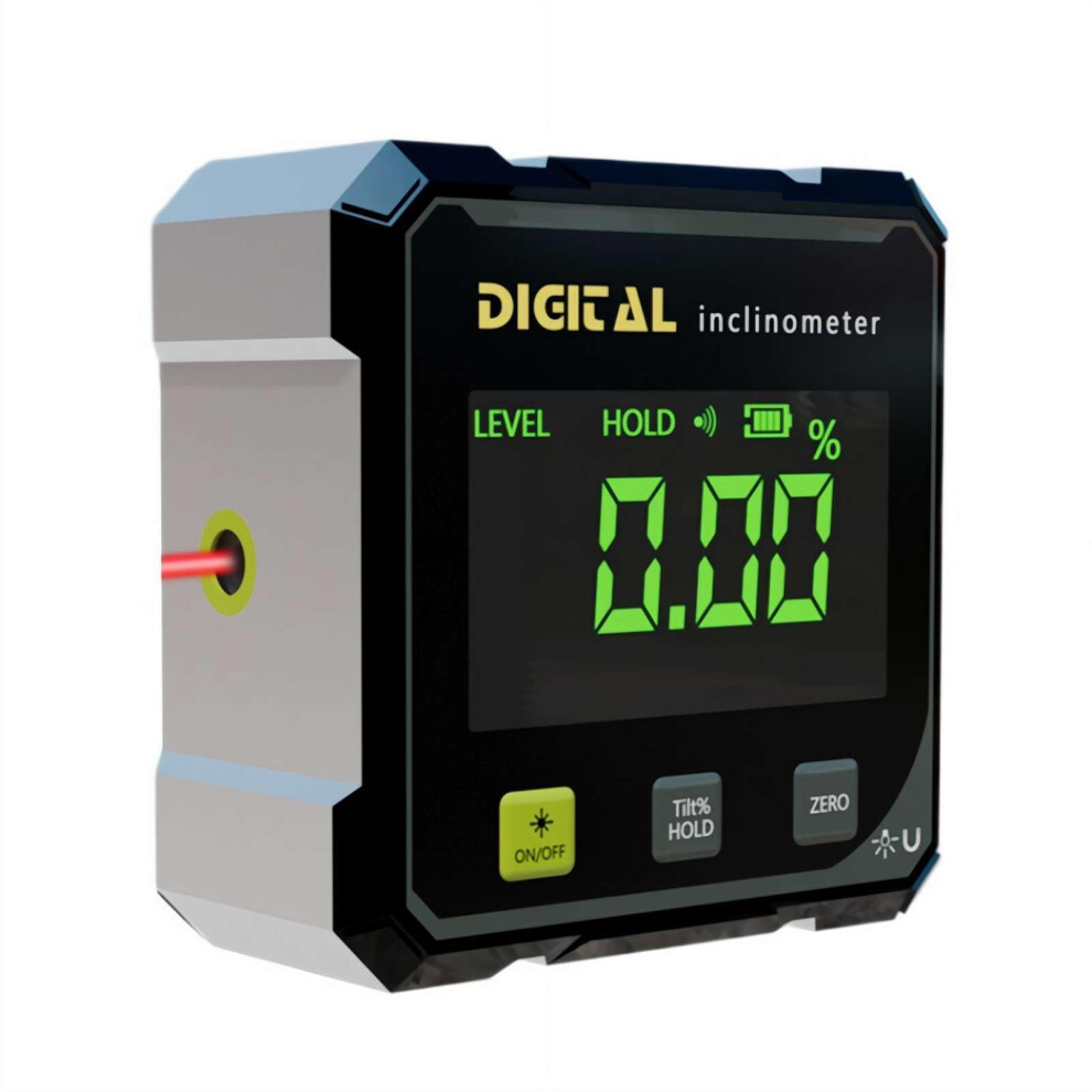 Digital Angle Finder 4Surface Magnetic Base 0.05 Degree Accuracy Usbc Rechargeable Backlit Woodworking Metalworking 9382693066756