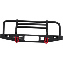Adjustable Metal Front Bumper with 2 LED Light for 1/10 RC Crawler TRX4 Axial SCX10 SCX10 II 90046 90047,Black