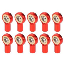 10 Piezas M2.5 Soporte de Extremo de Bola de Articulación de Varilla de Enlace para RC Modelo Coche Avión Camiones Rojo