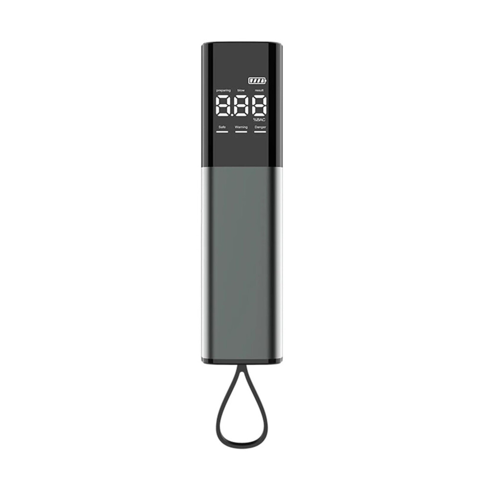 Portable Alcohol Tester Noncontact Precision Usb Rechargeable Breathalyzer Black 9347817472646