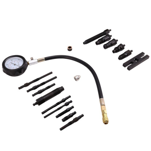 TU-15B Pressure Gauge Engine Compression Tester Set Kit Cylinder Test Gauge 1