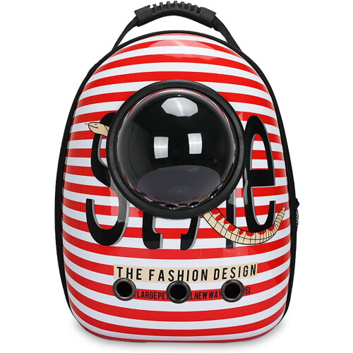 Pet Bag Space Capsule Cat Backpack Traveling  Hiking Hard Shell Front Removable Pad Model D Adjustable Shoulder Straps 1