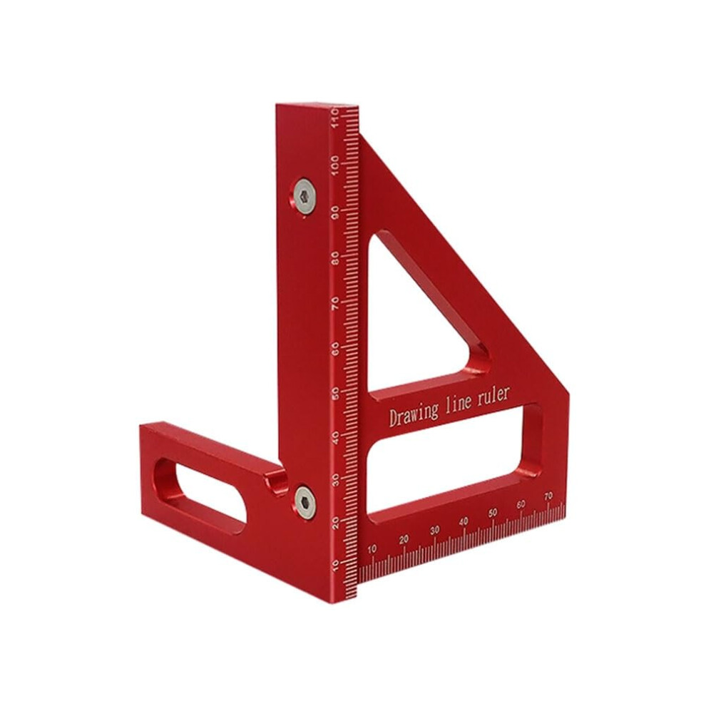 Woodworking Square Protractor For Engineers And Carpenters Aluminum Miter Ruler Precision Layout Measuring Tool Red 9347817360127