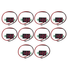 10 Stück 2 Drähte  Digital Voltmeter  2,5 V-40 V Digitaler Spannungstester LED-Anzeige Panel Voltmeter