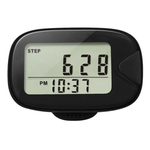 Walking Pedometer Clip  Step Counter LCD Display Accurate Step Tracker Electronic Pedometer for Walking Running Sports