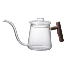 (700ML) Glass Sleek Gooseneck Coffee Kettle Handcrafted Glass Artisanal