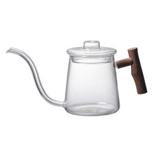 (480ML) Easy To Clean Gooseneck Coffee Drip Kettle Premium Hand Blown Glass