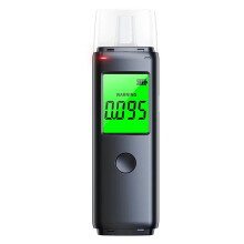 Alcohol Tester Portable Digital Display Alcotester Breathalyzer Black Rechargeable