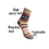 Damen-Wollsocken bunt 5er-Pack MultiColor L Wellig 3