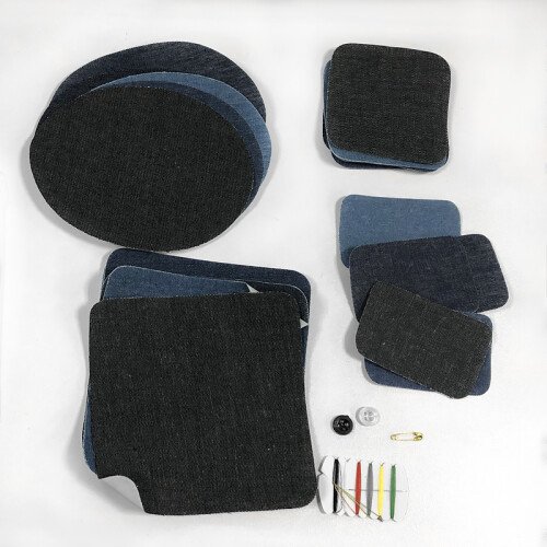 Patchs de réparation thermocollants 20 pièces Blue 1