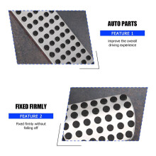 1 Satz Silber Auto Brems Pedal Pad Edelstahl Auto ZubehöR, für AMG A B Cla Gla ML GL R W176 W245 W246 W251 W164 W166 X164 X166 C177 X156