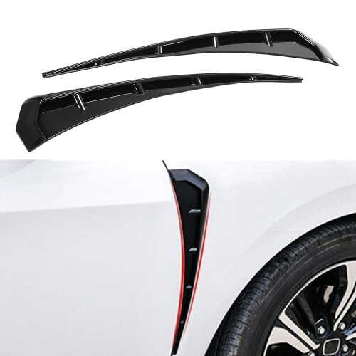 Side  Vents for   10Th Gen 2016-2020 Front Pair Gloss Black ABS  Vent Covers 2